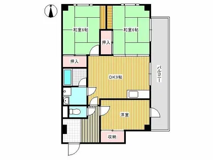 エレガンス中井【2階】の間取り