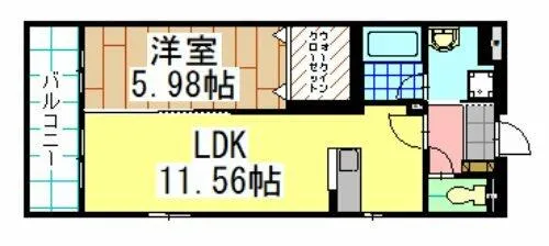 浜町テラス【1階】の間取り