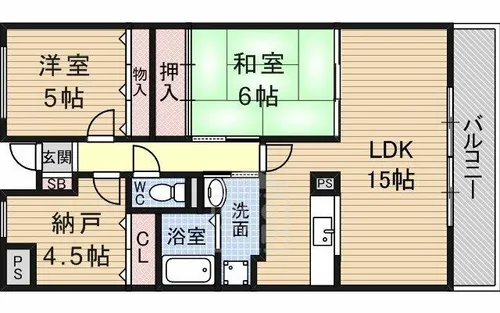 パロス沢良宜【3階】の間取り