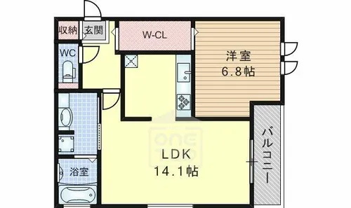 ウイングヒルズ【1階】の間取り