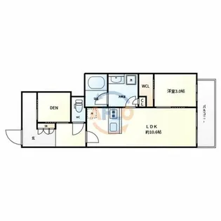イニシア大手前【10階】の間取り