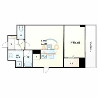 パークフラッツ安堂寺町【4階】の間取り