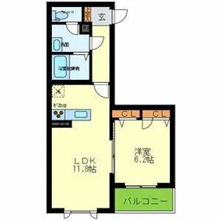 シャーメゾンベルパージュ【2階】の間取り