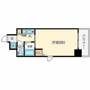 エステムコート心斎橋EASTエリジオン【2階】の間取り