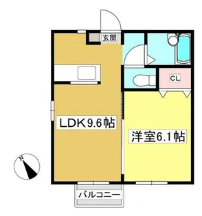 メゾン川田A【1階】の間取り