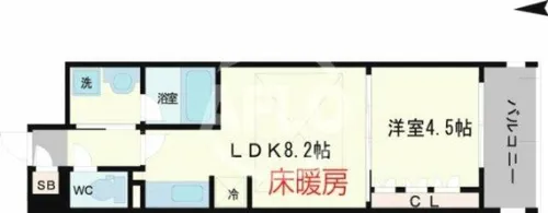 アーバネックス心斎橋【10階】の間取り