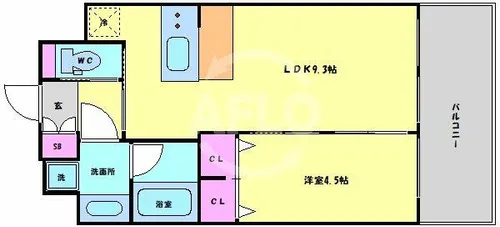 プレジオ都島ASIAN【3階】の間取り