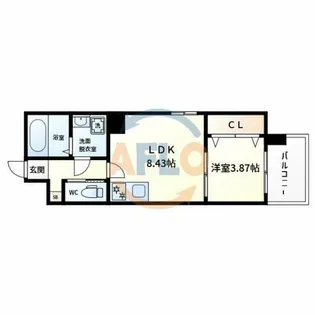 to U Miyakojima【8階】の間取り