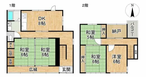 京都府京都市北区紫野今宮町【一戸建】の間取り