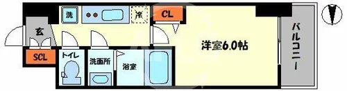 gm難波ウエストD.C.【10階】の間取り