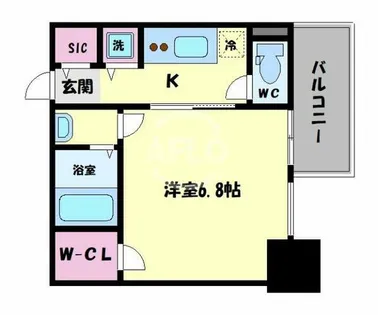 エスリード大阪上本町レジェーロ【904号室】の間取り