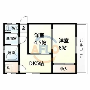 アッシュコート阿倍野【3階】の間取り