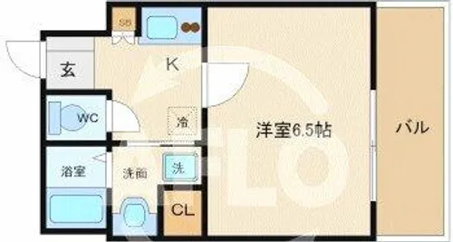 プレサンス難波EASTモダニティ【12階】の間取り