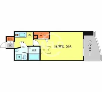 AFFLUENCE難波【10階】の間取り