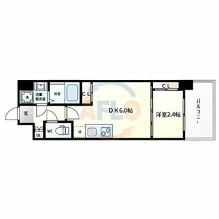 セレニテ難波ミラク参番館【2階】の間取り