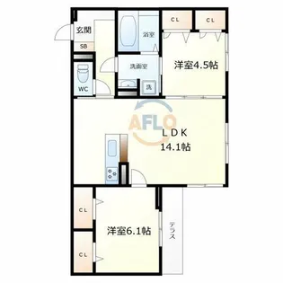 パートリア ネモフィラ【2階】の間取り