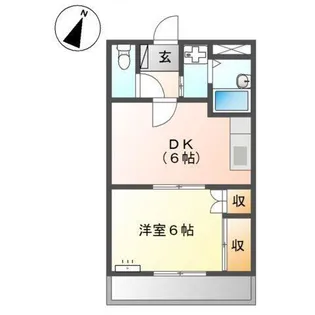 ひまわりハイツ【1階】の間取り