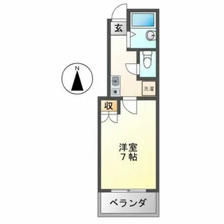 クリンハイツ【7階】の間取り