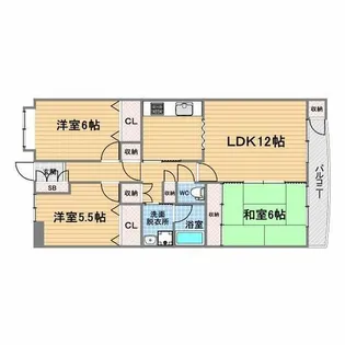 甲子園一番館【2階】の間取り