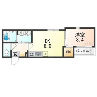 ハーモニーテラス住吉Ⅱ【3階】の間取り