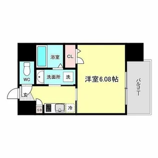 パークヒルズ天保山Moe【3階】の間取り