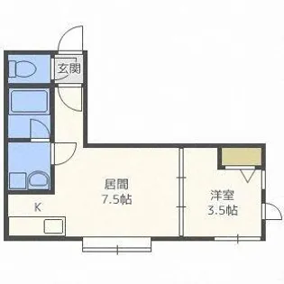 グランソレイユ麻生【2階】の間取り