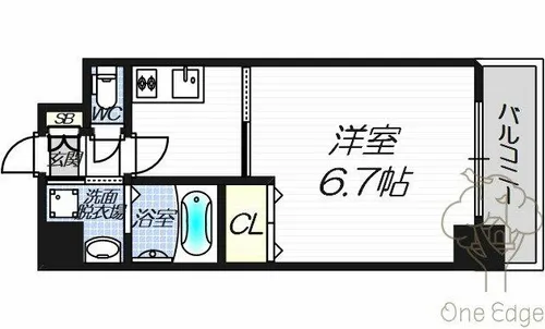 S-FORT福島LaLuna【6階】の間取り
