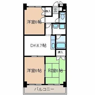 クレールナガタ【4階】の間取り
