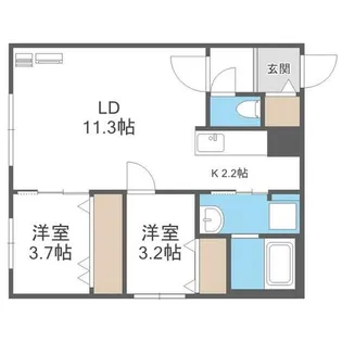 Ciel Serein円山【3階】の間取り
