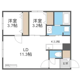 Ciel Serein円山【3階】の間取り