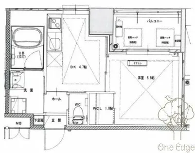 ノルデンタワー南森町プレミアム【7階】の間取り