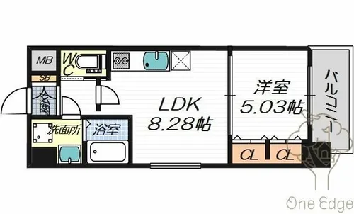プレジオ中津【7階】の間取り