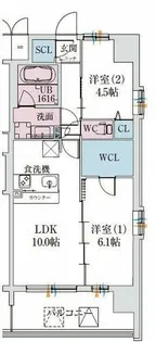 スプランディッド梅田グランノース【4階】の間取り