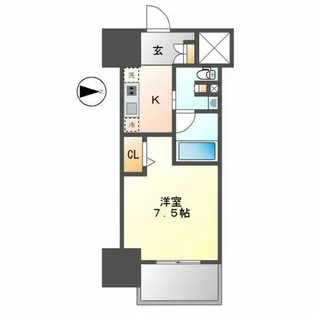 1Kの間取り画像
