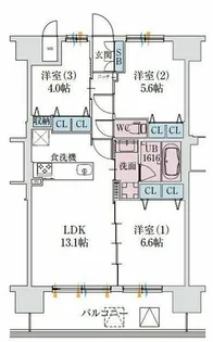 スプランディッド梅田グランノース【4階】の間取り