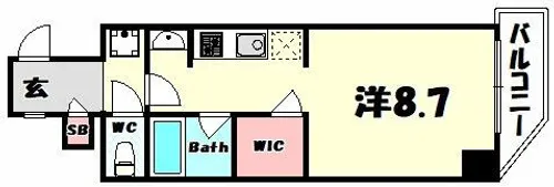 アスヴェル神戸元町海岸通【6階】の間取り