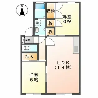 クレシェンド順喜【103号室】の間取り