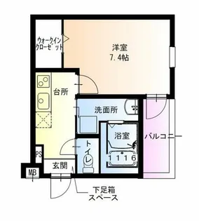 フジパレス神田南通Ⅱ番館【1階】の間取り