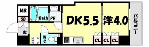 神戸元町Noah【9階】の間取り