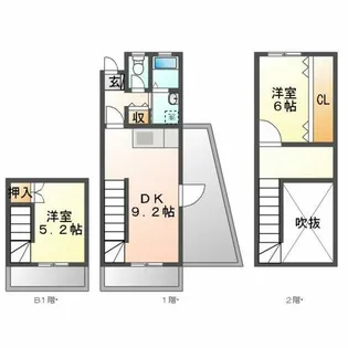 シークエンス鳥塚Ⅱ【205号室】の間取り