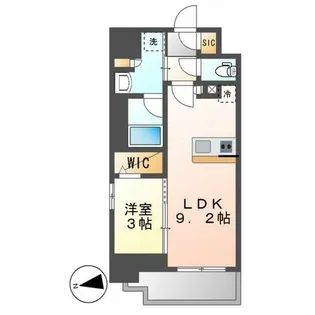 プレサンス レイズ 千種今池【5階】の間取り