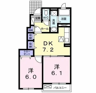 フェリオA【1階】の間取り