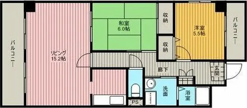 Rapport中江【2A号室】の間取り
