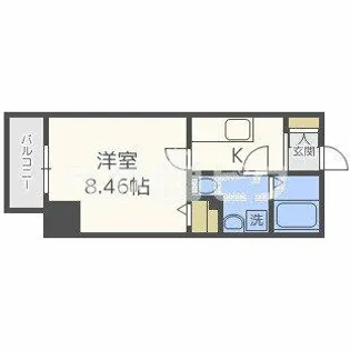 R SQUARE東天満【1001号室】の間取り