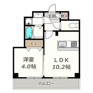 ブリリアントコート西田辺【8階】の間取り