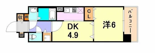 M’Sレジデンス神戸【9階】の間取り