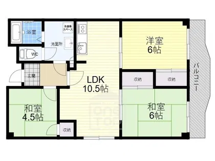 メゾンカーサー2号館【2階】の間取り