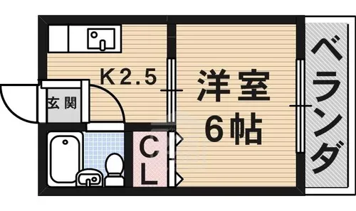 コーポ大住【2階】の間取り