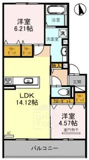 PALACE WEST千里丘【2階】の間取り