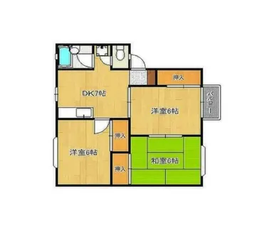 ベルエポック曽根【1階】の間取り